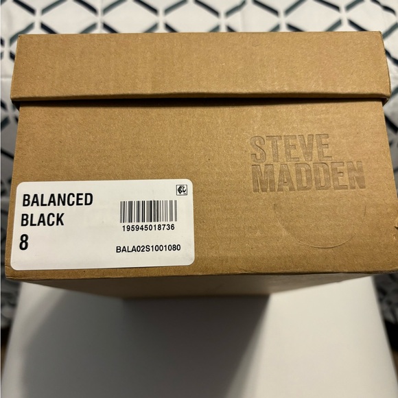 Black Steve Madden Balanced Slide Platform Sandal - Picture 4 of 4